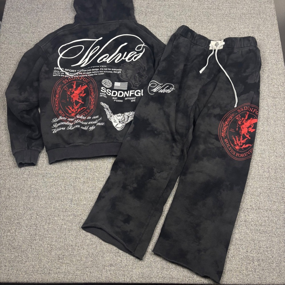 Darc Sport Archangel 2 Piece Set Mens S/M Hoodie Sweatpants Black Pump Cover